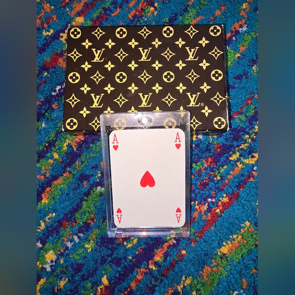 Authentic Vintage Ace Of Louis Vuitton Playing Card In Acrylic Case